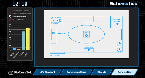 BioCoreTek 2016 App Screenshot Schematics